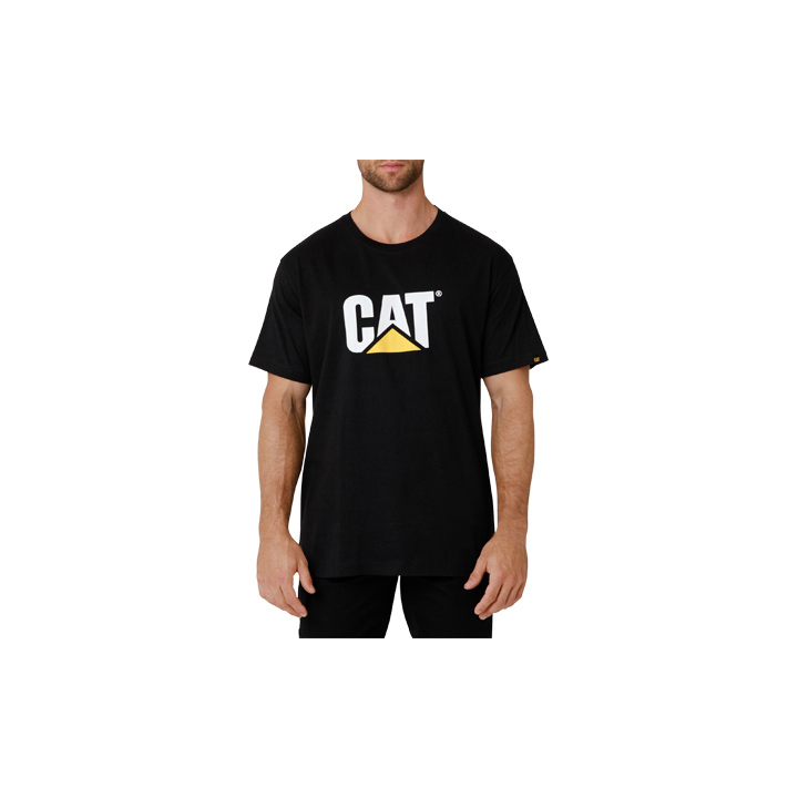 Caterpillar Clothing South Africa - Cat Men's Tm Logo T-Shirts Black ZO5096134